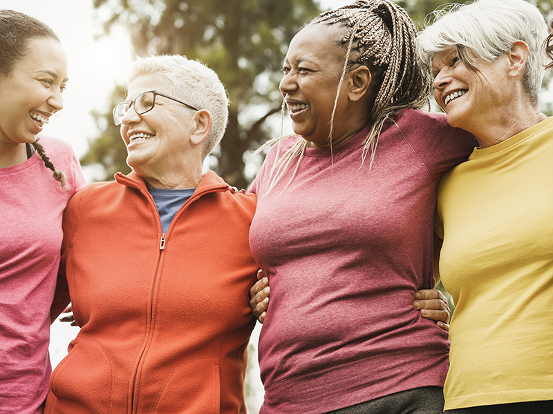 Ladies in retirement having a good time